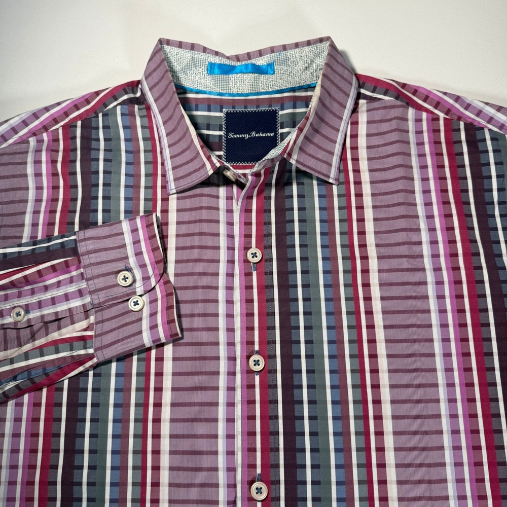 Tommy Bahama Mens Striped Long Sleeve Button Down Shirt Size Large - Picture 13 of 13
